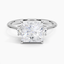 Moissanite Sonata Diamond Ring in 18K White Gold