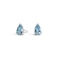 Pear Aquamarine Stud Earrings 