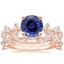 14KR Sapphire Reflection Diamond Bridal Set, smalltop view