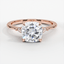 Rose Gold Moissanite Aria Diamond Ring (1/10 ct. tw.)