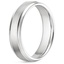 Platinum 5mm Beveled Edge Matte Wedding Ring with Grooves, smallside view
