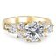 Custom Cluster Accent and Channel Set Diamond Ring
