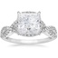 18KW Moissanite Entwined Halo Diamond Ring (1/3 ct. tw.), smalltop view