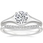 18K White Gold Insignia Ring with Petite Curved Diamond Ring (1/10 ct. tw.)