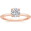 14K Rose Gold Haven Diamond Ring, smalltop view
