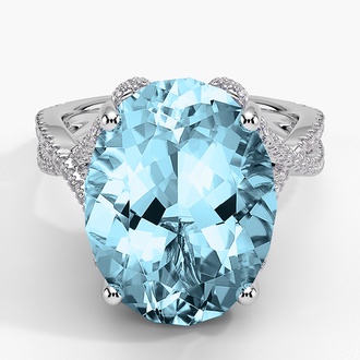 Sky Blue Topaz and Diamond Cocktail Ring