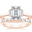 14K Rose Gold Piper Diamond Ring with Lane Diamond Ring (1/3 ct. tw.)