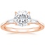 Rose Gold Moissanite Quinn Diamond Ring
