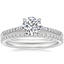 18K White Gold Lissome Diamond Ring (1/10 ct. tw.) with Luxe Ballad Diamond Ring (1/4 ct. tw.)