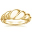 Yellow Gold Croissant Ring 