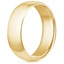 18K Yellow Gold 7mm Comfort Fit Wedding Ring, smallside view