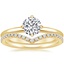 18K Yellow Gold North Star Ring with Flair Diamond Ring (1/6 ct. tw.)