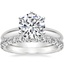 18K White Gold Six-Prong Classic Ring with Luxe Sienna Diamond Ring (5/8 ct. tw.)