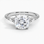Moissanite Nadia Diamond Ring in Platinum