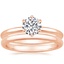 14K Rose Gold Esme Ring with 2mm Comfort Fit Wedding Ring