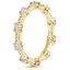 18K Yellow Gold Jade Trau Camarín Diamond Eternity Ring, smallside view