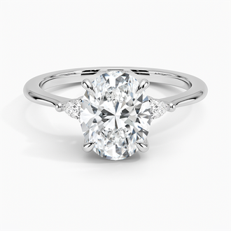 Platinum Aria Three Stone Diamond Ring (1/10 ct. tw.)
