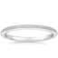 Satin Petite Comfort Fit Wedding Ring in 18K White Gold