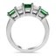 Five Stone Emerald and Diamond Ring, smallside view