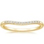 18K Yellow Gold Petite Curved Diamond Ring (1/10 ct. tw.), smalltop view