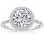 18K White Gold Audra Diamond Ring, smalltop view