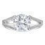 Custom Split Shank Trellis Diamond Ring