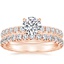 14K Rose Gold Petite Olympia Diamond Ring with Premier Luxe Sienna Diamond Ring (5/8 ct. tw.)