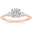 14K Rose Gold Sloane Diamond Ring, smalltop view