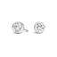 18K White Gold Bezel-Set Round Diamond Stud Earrings, smalltop view