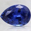 10x7mm Blue Pear Lab Created Sapphire