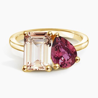 Toi et Moi Morganite and Pink Tourmaline Cocktail Ring - Brilliant Earth