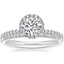 18K White Gold Waverly Diamond Ring (1/2 ct. tw.) with Whisper Diamond Ring (1/10 ct. tw.)