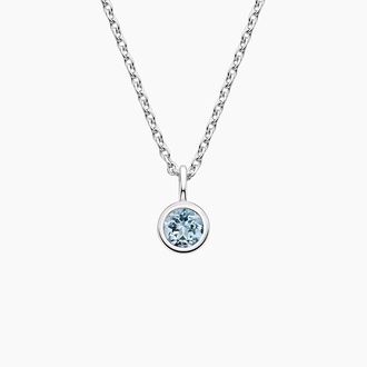 Bezel Aquamarine Necklace