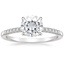 18KW Moissanite Petite Viviana Diamond Ring (1/6 ct. tw.), smalltop view