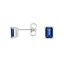 18K White Gold Emerald Cut Sapphire Stud Earrings, smalladditional view 1