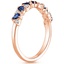 14K Rose Gold Olivetta Sapphire and Diamond Ring, smallside view