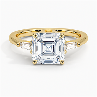 Quinn Three Stone Diamond Ring - Brilliant Earth