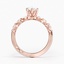 18K Rose Gold Tacori Sculpted Crescent Pear Diamond Ring, smallside view
