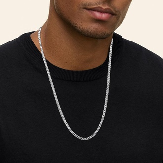 Franco 24 in. Chain Necklace in Silver