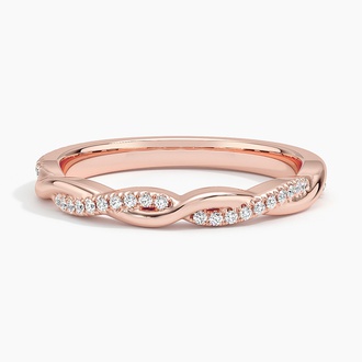 Petite Twisted Vine Diamond Ring (1/8 ct. tw.) in 14K Rose Gold