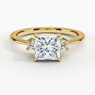 Petite Three Stone Engagement Ring