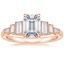 Emerald 14K Rose Gold Adele Diamond Ring