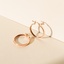 14K Rose Gold Executive Hoop Earrings (3mm), smalladditional view 2