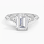 Moissanite Three Stone Versailles Diamond Ring (1/2 ct. tw.) in Platinum