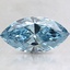 1.00 Ct. Fancy Vivid Blue Marquise Lab Created Diamond