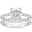18KW Moissanite Luxe Versailles Diamond Bridal Set, smalltop view