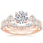 14K Rose Gold Zelie Diamond Ring (1/4 ct. tw.) with Curved Versailles Diamond Ring