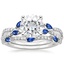 PT Moissanite Luxe Willow Sapphire and Diamond Bridal Set (1/4 ct. tw.), smalltop view