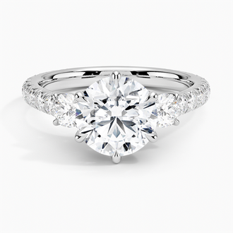 Gramercy Three Stone Diamond Ring - Brilliant Earth