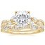 18KY Moissanite Luxe Willow Diamond Ring (1/4 ct. tw.) with Luxe Winding Willow Diamond Ring (1/4 ct. tw.), smalltop view